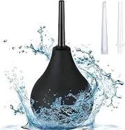 Enema Bulb Anal Douche 224ML Silicone Enema kit, Douches for Women Men with 3 Nozzles