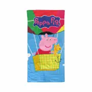 Bloomington Peppa Pig Hot Air Balloon Kids Cartoon Printed Cotton Beach Towel