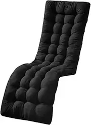 Ronyme Lounge Chair Cushion Sun Lounger Mattress Chaise Seat Cushion Recliner for Outdoor Furniture, Black