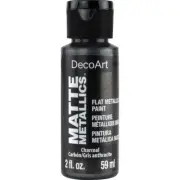 DecoArt Acrylic Matte Metallics 2oz - Charcoal^