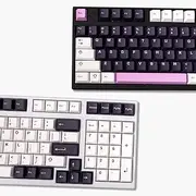 mintcaps White Purple Keycaps Set Cherry Profile Doubleshot Custom Keyboard Keycaps 253 Keys for Cherry MX 60% 65% 70% 75% 95% Mechanical Keyboards