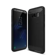 MCC Slim Samsung Galaxy S8 Plus S8+ Carbon Fibre Soft Phone Case Cover S [Black]