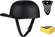 Retro Baseball Cap Motorcycle Half Helmet, ECE Approved Half Face Helmets Lightweight Adult Open Face Half Helmet for Men Women Scooter Touring Moped Street Helme E,XXL=61-62CM