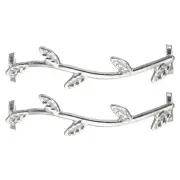 2 Pcs Shoelace Charm for Sneakers, Shoelace Charm, Silver (Single Leaf)