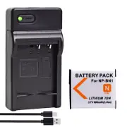 NP-BN1 N Type Battery +Charger for Sony Cyber-shot DSC-W800 W810 W830 TX9 TX20