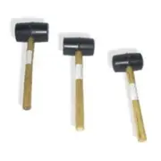 3 Piece Rubber Mallet Soft Hammer Tool Set