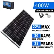 12V 400W Solar Panel Mono 450 Watt Caravan Camping Home Battery Charging Power