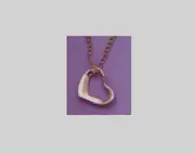 9, 12 or 16mm Floating Weeping Heart 14kt White or Yellow Gold Pendant Setting