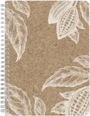83545C - Notebook with Cocoa Motif with Double Spiral, DIN A5, 14.8 X 21 Cm, 74
