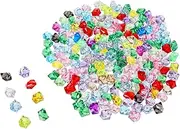 FONDOTIN 200pcs Acrylic Gems Mixed Color Vase Fillers Irregular Fake Crushed Ice Rocks for Fish Tank Table Centerpiece Decorations Party Table Scatters Crafts Home Decor
