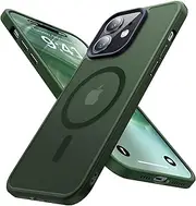 ELEPIK Stronger Magnetic for iPhone 11 Case, [10 FT Military Grade Drop Tested] [Compatible with MagSafe] Slim Protective Matte Silicone iPhone 11 Phone Case, Translucent Back, Green