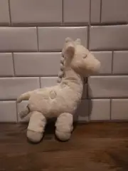 Kellytoy Giraffe Plush Soft 10" Rattle K Luxe Baby Cream Gray stuffed animal toy