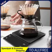 AU Digital Coffee Scale with Timer 3kg/0.1g Kitchen Weighing Scale Espresso Coff