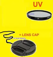UV FILTER+FRONT SNAP-ON LENS CAP to CAMERA NIKON Coolpix P900 P950 Ultra-violet