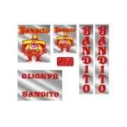 Bandito - Red and Yellow "Small Downtube version" on Chrome decal set - old scho