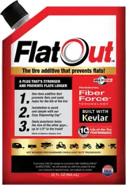 Flatout Multi-Purpose Tire Sealant - Prevents and Repairs Flat Tires, Seals Leak