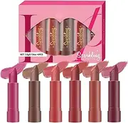 Sparkling Lipstick - Tinted Lip Gloss | Waterproof Lip Gloss, Set of 6 Moisturizing Long-Lasting Lipstick for Women Girls