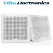 Fusion FM-F77SW 7.7" 200W White Square Grille Flush Mount Marine Speakers