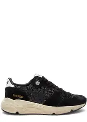 Golden Goose Running Sole Suede Sneakers - Black And White - 7 7