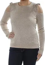 [DKNY] Ruffled Cold Shoulder Sweater