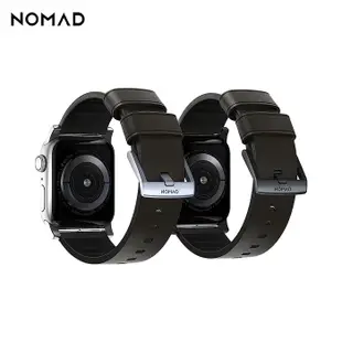 美國 NOMAD APPLE WATCH 專用職人防水機能皮革錶帶-49/45/44/42mm-棕棕皮黑釦