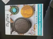 Snowman My Mini Waffle Maker 5" Cooking Surface, Brand New Blue Frosty