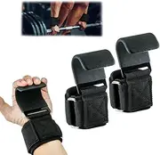 1 Pair Weight Lifting Hooks - Weightlifting Hooks with Wrist Straps, Hand Grip Support for Deadlifts, Pull Ups, Shrugs,Bodybuilding, Fitness, Weightlifting Hooks Gym Gloves, for Men and Women