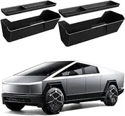 Under Seat Storage Organizer Box Compatible with Tesla Cybertruck 2024 Accessories,Front Seat Hidden Drawer Storage Box Organizer 2PCS Tray Storage Bin Interior Accessories