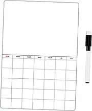 Angoily 2 Sets Magnetic Weekly Planner Whiteboard of Reusable Fridge Message Boards with Grocery List Magnet and Whiteboard Pen for Reminder Lists and Family Schedules