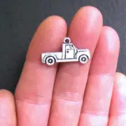 BULK 40 Truck Charms Antique Silver Tone - SC541