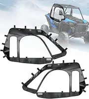 SKYJDM Soft Upper Doors with Side Mirror Cutout Compatible with Polaris RZR XP 1000 2014-2023, 2 Seater Waterproof Soft Cab Enclosure Upper Doors for Enhanced Vision
