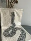 WEST ELM Pottery Barn Slithering Snake Pillow Cover 12x21 Alabaster ~ NEW