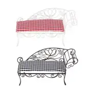 1/12 Miniature Couch Sofa DIY Scenery Elegant Layout Metal Miniature Daybed
