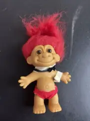 Vintage Russ 5” Troll Doll Male Stripper Dancer Chippendale Red Hair