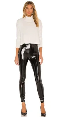 NWT Spanx Faux Patent Leather Leggings, Size XS
