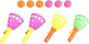 JUMPLAWN Catch Ball Game Set for Boys and Girls Plastic Toys Toss Catch Ball 2 Pairs Baskets Included Random Color