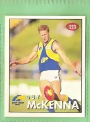1996 AFL SELECT STICKER #223 GUY McKENNA, WEST COAST EAGLES