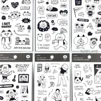 在飛比找蝦皮購物優惠-【一份2張】韓國 Line drawing 貼紙 手帳貼紙 