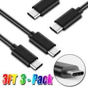 [Pack of 3] (USB-C) Cable Male Cable Cord Fast Charger Charging Type-C