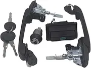 for VW, for Golf, 3 III 1991-1997 Complete Lock KIT Set Door Handles Ignition Switch Tailgate Lock Keys DH012 1H0898081 1H0898081S Auto Ignition Lock Cylinder