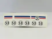 Hot Wheels Redline ( CUSTOM VOLKSWAGEN ) **HERBIE DECAL SET JUST PEEL & STICK**