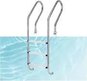 2/3-Step Swimming Pool Step,In-Ground Stainless Steel Ladder,Easy to Climb,Entry and Exit Easier Pool Steps(3steps)