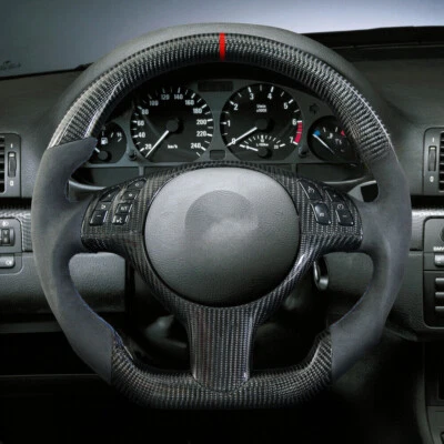 Carbon Fiber Alcantara Sport Steering Wheel for BMW E46 E39 E53 M3 M5 (for: BMW)