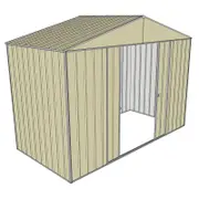 Build-a-Shed 3.0 x 1.5 x 2.3m Double Sliding Door Shed - Cream