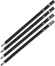 Charcoal drawing pencils set of 4x pieces - children/adults