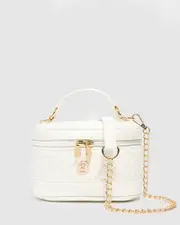 White Alexa Quilted Mini Bag