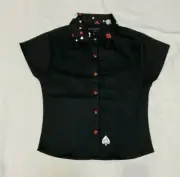 CRIMINAL DAMAGE LADIES PLAYER SHIRT WITH PEARL BUTTONS