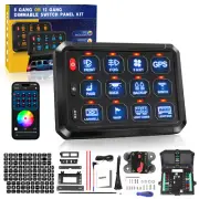 COLIGHT RGB 12 Gang Switch Panel LED Light Bar Bluetooth Electronic Relay System