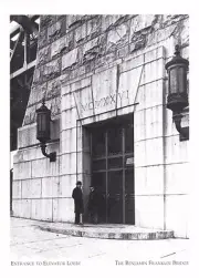 *Postcard-"Entrance/Elevator Lobby"(Construction)*Benjamin Franklin Bridge {G117