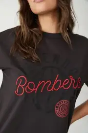 Essendon Bombers AFL COTTON ON Womens Embroidered Script Tee by Sporting House